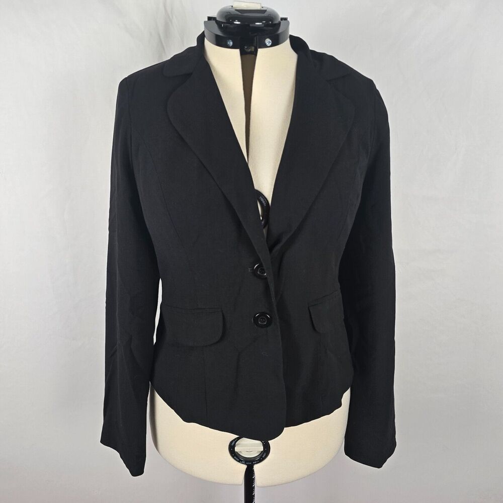 MyMichelle Blazer Women's XL Black Single Breasted Double Button Long Sleeve
